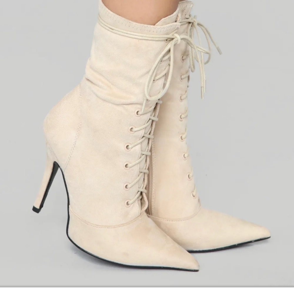 Fashion Nova Beige Bootie